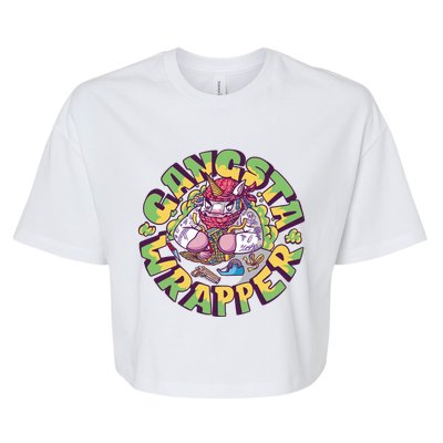 Gangsta Wrapper Unicorn Christmas Bella+Canvas Jersey Crop Tee