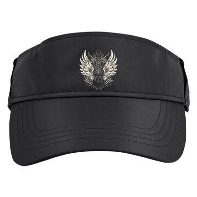 Guitar Wings Vintage Retro 80s Rock Roll Music Adult Drive Performance Visor