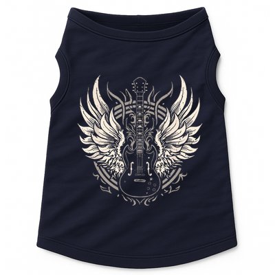 Guitar Wings Vintage Retro 80s Rock Roll Music Doggie Tank