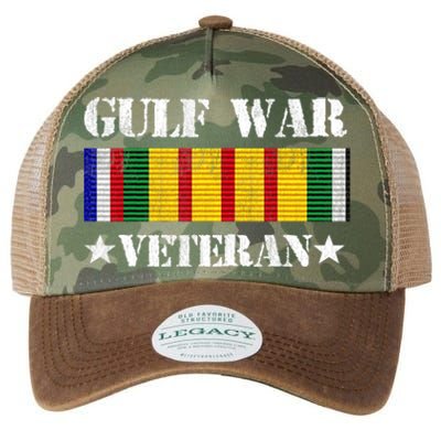 Gulf War Veteran Pride Persian Gulf Service Ribbon Legacy Tie Dye Trucker Hat