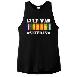 Gulf War Veteran Pride Persian Gulf Service Ribbon Ladies PosiCharge Tri-Blend Wicking Tank