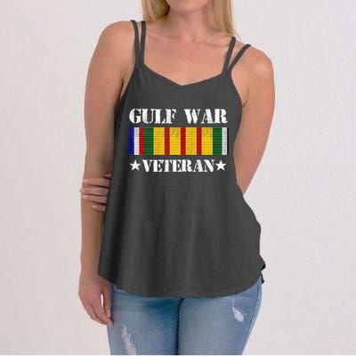 Gulf War Veteran Pride Persian Gulf Service Ribbon Women's Strappy Tank