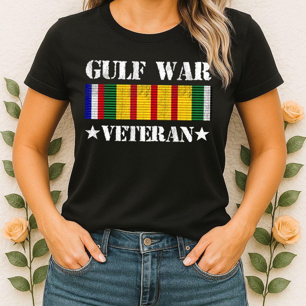 Gulf War Veteran Pride Persian Gulf Service Ribbon Womens T-Shirt