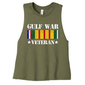 Gulf War Veteran Pride Persian Gulf Service Ribbon Women's Racerback Cropped Tank