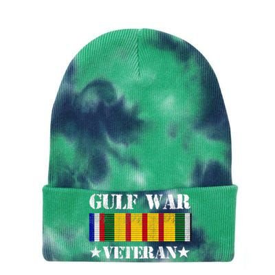 Gulf War Veteran Pride Persian Gulf Service Ribbon Tie Dye 12in Knit Beanie