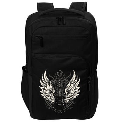 Guitar Wings Vintage Retro 80s Rock & Roll Music Impact Tech Backpack