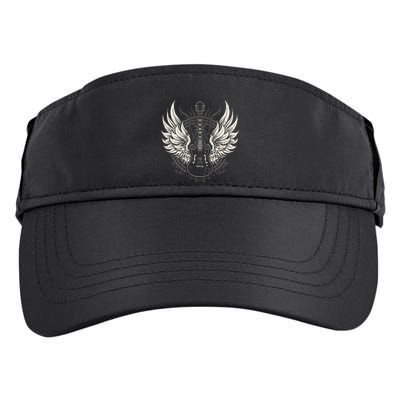 Guitar Wings Vintage Retro 80s Rock & Roll Music Adult Drive Performance Visor