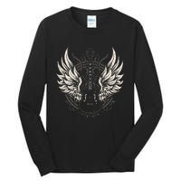 Guitar Wings Vintage Retro 80s Rock & Roll Music Tall Long Sleeve T-Shirt