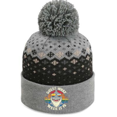 Guess What Week It Is Funny Shark Gift The Baniff Cuffed Pom Beanie