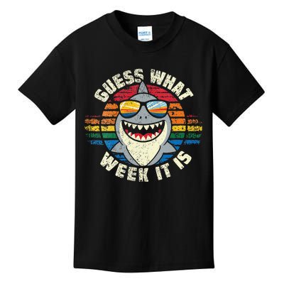 Guess What Week It Is Funny Shark Gift Kids T-Shirt