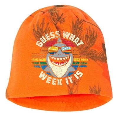 Guess What Week It Is Funny Shark Gift Kati - Camo Knit Beanie