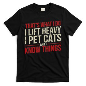 Gym Workout Weightlifting Cat Animal Themed Quote T-Shirt