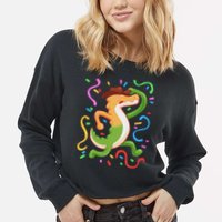 Gummigoo Wait What Digital Circus Fan Art Cropped Pullover Crew