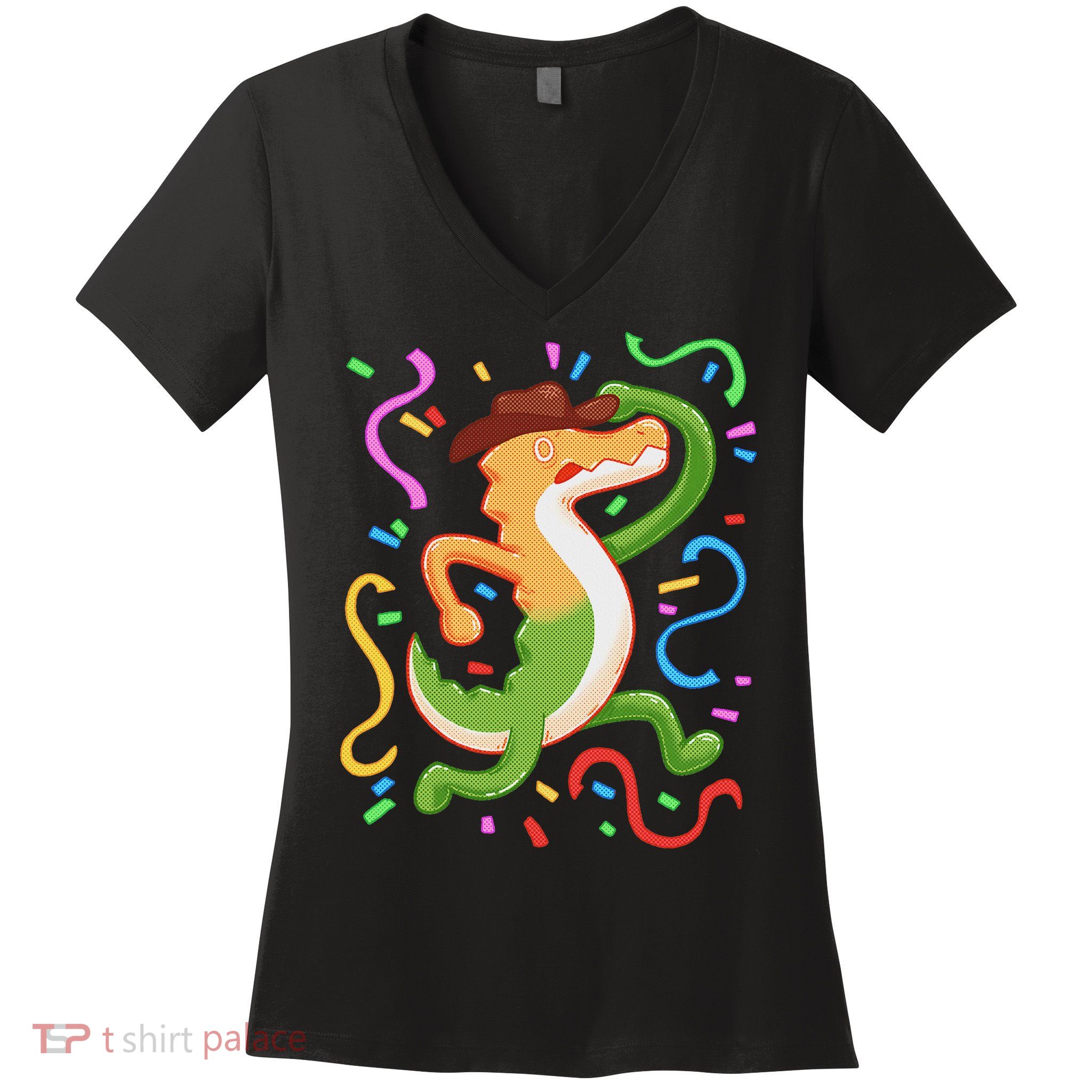Gummigoo Wait What Digital Circus Fan Art Women's V-Neck T-Shirt