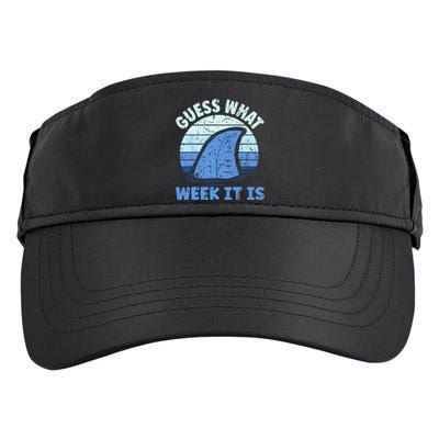 Guess What Week It Is Funny Shark Gifts Adult Drive Performance Visor