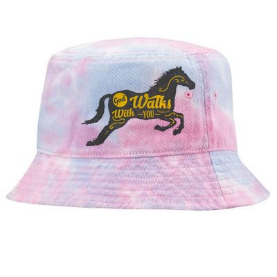 God Walks With You Tie-Dyed Bucket Hat