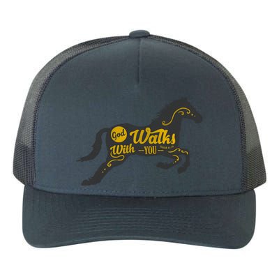 God Walks With You Yupoong Adult 5-Panel Trucker Hat