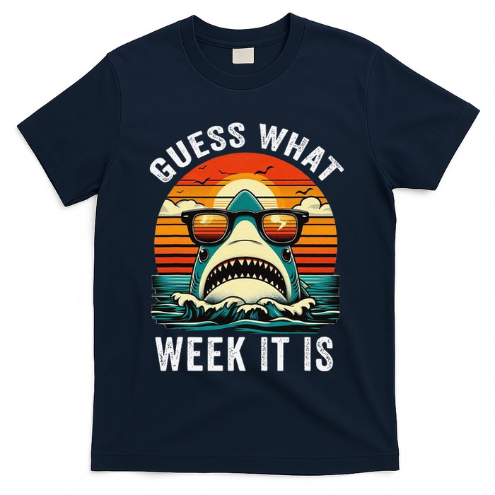 Guess What Week It Is Funny Shark Awareness Support Summer T-Shirt