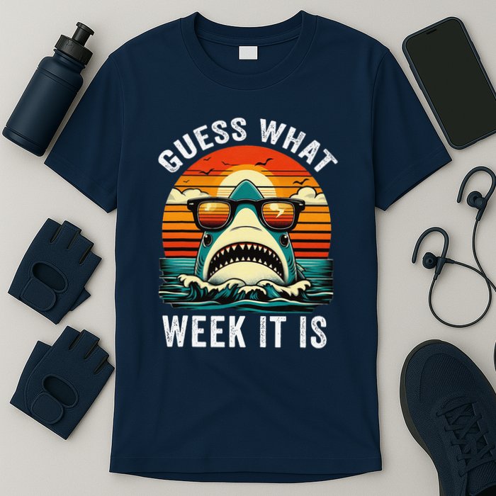 Guess What Week It Is Funny Shark Awareness Support Summer T-Shirt