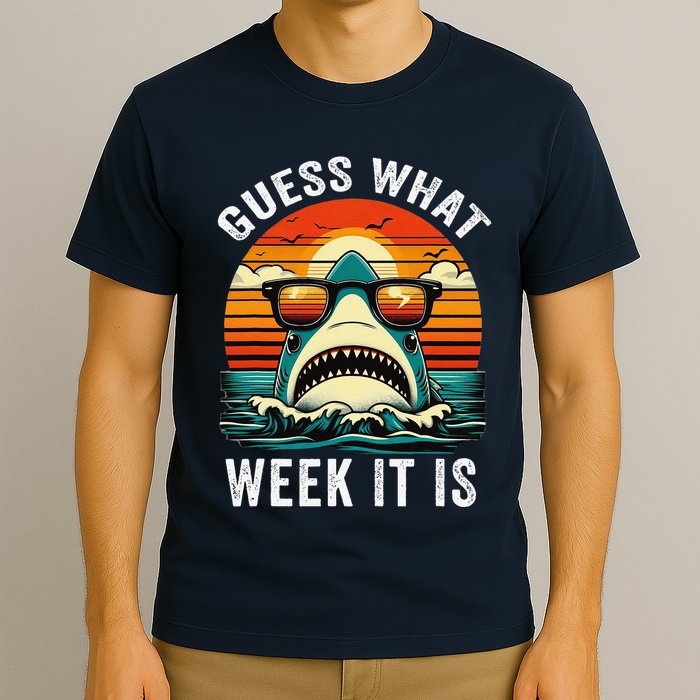 Guess What Week It Is Funny Shark Awareness Support Summer T-Shirt