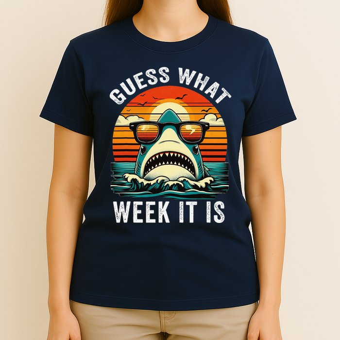 Guess What Week It Is Funny Shark Awareness Support Summer T-Shirt