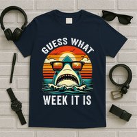 Guess What Week It Is Funny Shark Awareness Support Summer T-Shirt