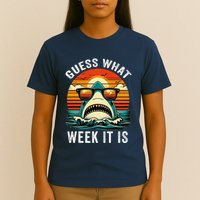 Guess What Week It Is Funny Shark Awareness Support Summer T-Shirt