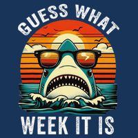 Guess What Week It Is Funny Shark Awareness Support Summer T-Shirt