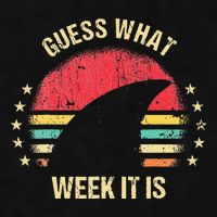 Guess What Week It Is Funny Shark Gift Ladies PosiCharge Tri-Blend Wicking Tank