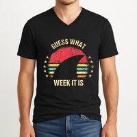 Guess What Week It Is Funny Shark Gift V-Neck T-Shirt