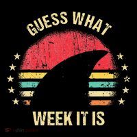 Guess What Week It Is Funny Shark Gift 16 in Basic Backpack