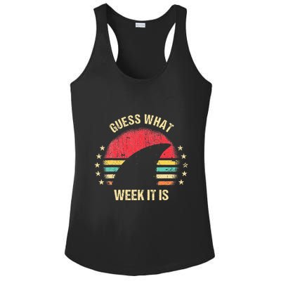 Guess What Week It Is Funny Shark Gift Ladies PosiCharge Competitor Racerback Tank