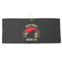 Guess What Week It Is Funny Shark Gift Large Microfiber Waffle Golf Towel