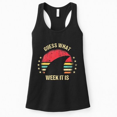 Guess What Week It Is Funny Shark Gift Womens Tank Top