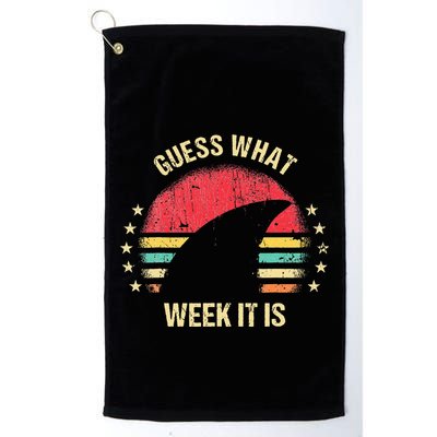 Guess What Week It Is Funny Shark Gift Golf Towel