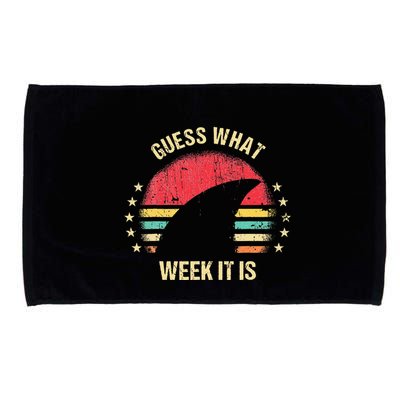 Guess What Week It Is Funny Shark Gift Microfiber Hand Towel