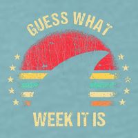 Guess What Week It Is Funny Shark Gift Sueded Cloud Jersey T-Shirt