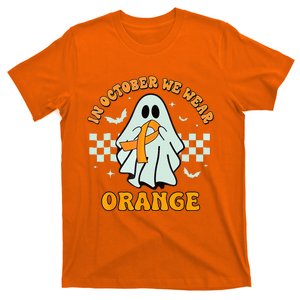 Groovy We Wear Orange Unity Day No Bullying Ghost Halloween T-Shirt