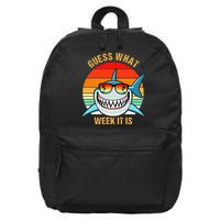 Guess What Week It Is Funny Shark Gift 16 in Basic Backpack
