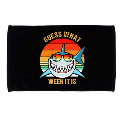 Guess What Week It Is Funny Shark Gift Microfiber Hand Towel