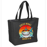 Guess What Week It Is Funny Shark Gift Zip Tote Bag