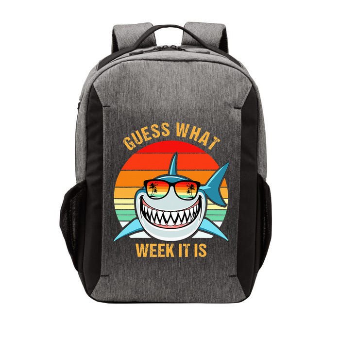 Guess What Week It Is Funny Shark Gift Vector Backpack
