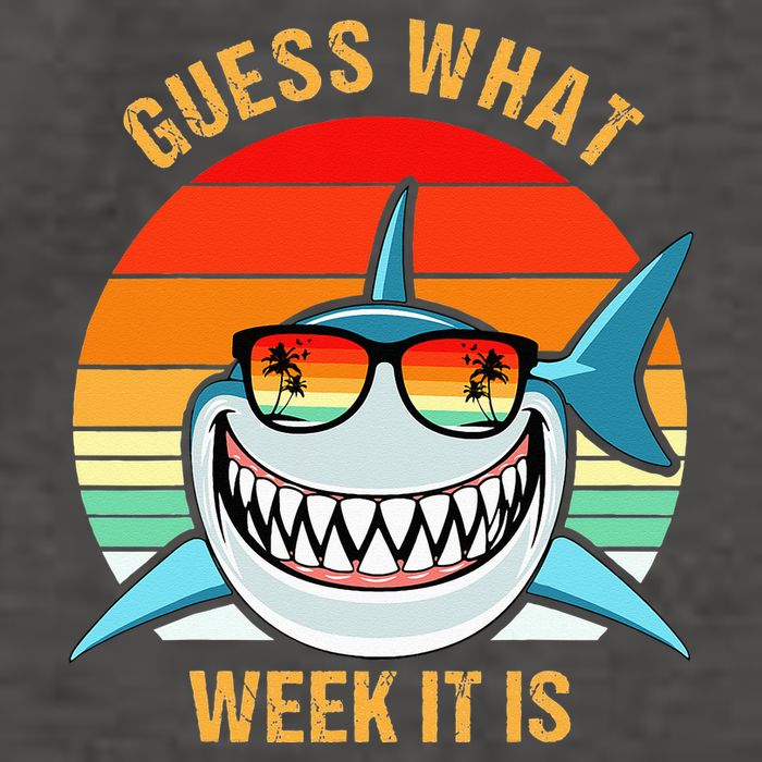 Guess What Week It Is Funny Shark Gift Vector Backpack