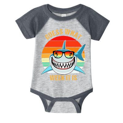 Guess What Week It Is Funny Shark Gift Infant Baby Jersey Bodysuit