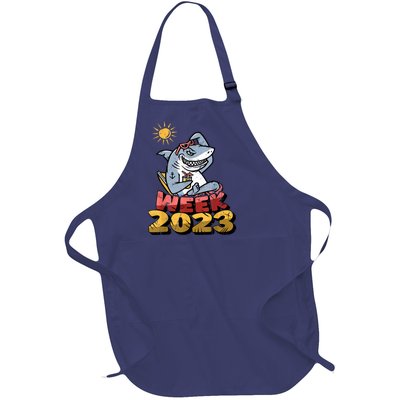 Guess What Week It Is Funny Shark Gifts Full-Length Apron With Pockets