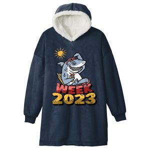 Guess What Week It Is Funny Shark Gifts Hooded Wearable Blanket