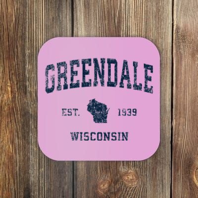 Greendale Wisconsin Wi Vintage Sports Design Coaster