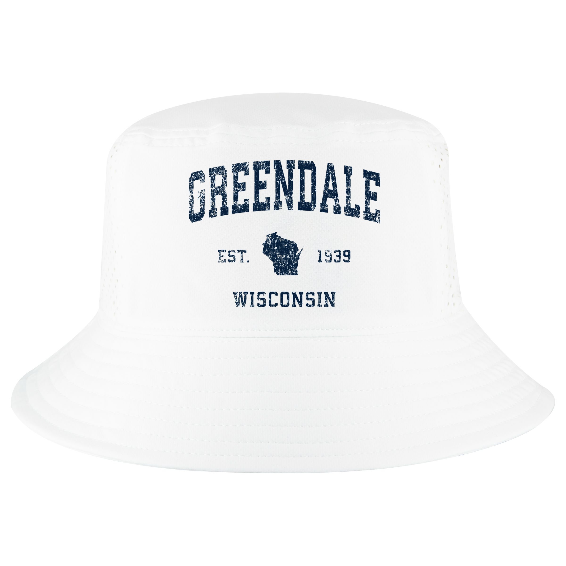 Greendale Wisconsin Wi Vintage Sports Design Cool Comfort Performance Bucket Hat