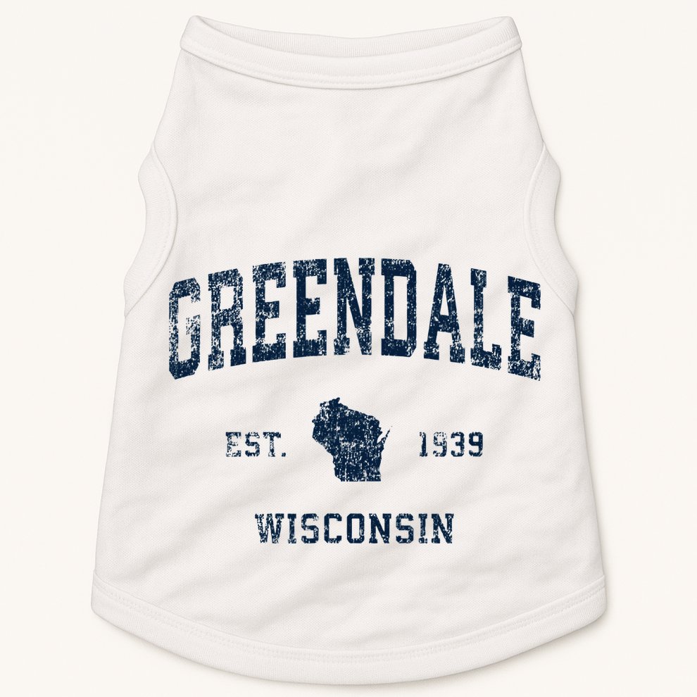 Greendale Wisconsin Wi Vintage Sports Design Doggie Tank