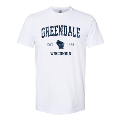 Greendale Wisconsin Wi Vintage Sports Design Softstyle CVC T-Shirt